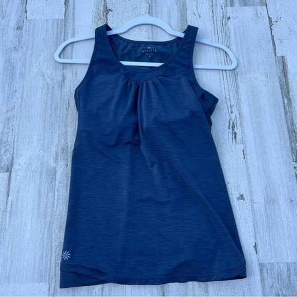 Athleta Shirt Size Small Womens Gel Mesh Supercharged Tank Top with built in bra - Picture 11 of 11